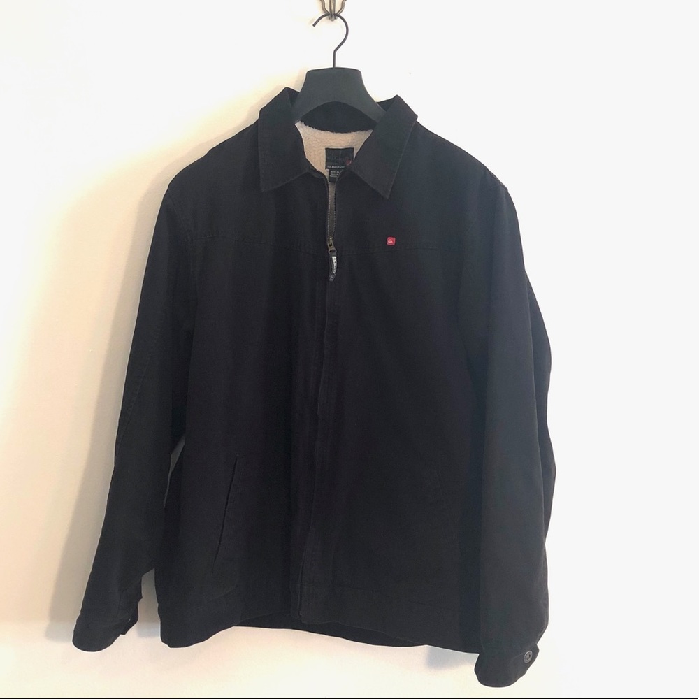[Quiksilver] Black Sherpa Lined Winter Coat - XL